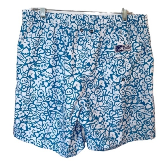 Trunks Surf & Swim Co. Blue Print Sano Trunks XL Boardshorts Beach Pool Vacation - Picture 2 of 10